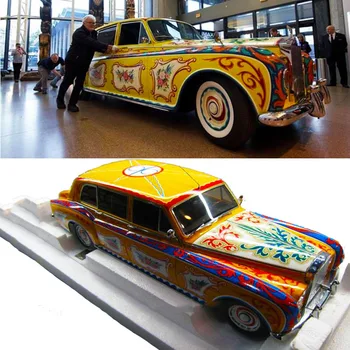 1/18 Phantom V с рисунком Джона Пейсли, Винтажная коллекция моделей автомобилей из сплава Джона Леннона, игрушки для мальчиков, Подарочный дисплей