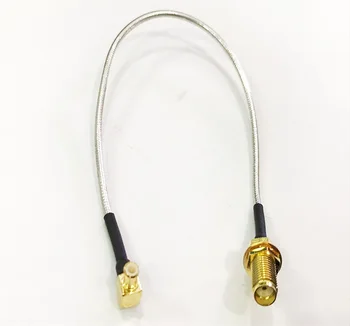 10 шт./лот, женская гайка SMA для MCX, мужской прямоугольный соединительный кабель RG405, адаптер 20 см