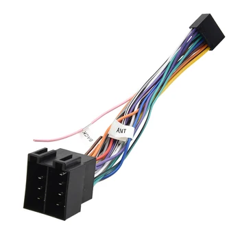 16-Контактный кабель-адаптер ISO Штекер-розетка для подключения Универсального вспомогательного провода для Авто