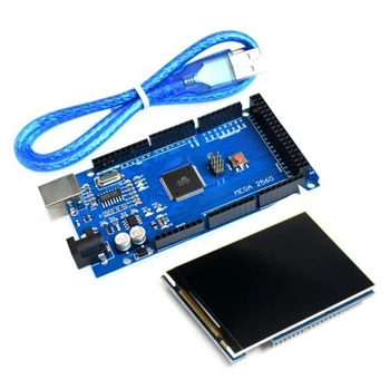3,5-Дюймовый TFT цветной экранный модуль 320X480 Ultra HD LCD Screen Kit для платы Arduino Mega2560 R3 с кабелем
