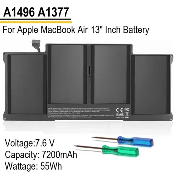 7,6 В 7200 мАч Новый Аккумулятор для ноутбука A1496 Для Apple MacBook Air 13 