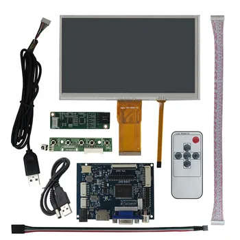 7-Дюймовый ЖК-дисплей 1024 * 600, Совместимый с HDMI, Драйвер VGA AV, плата управления, Дигитайзер, сенсорный экран для монитора Raspberry Pi