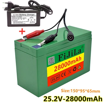 Bateria de lítio 6s3p, 24v, 18650 ah, 25.2, 28000 v, mah, bicicleta elétrica, ciclomotor, elétrica, li-ion, com carregador