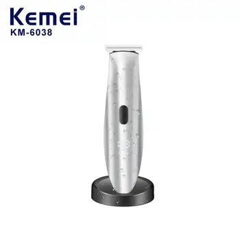 Kemei беспроводная машинка для стрижки волос, электрический триммер для волос, профессиональный мощный парикмахерский резак KM-6038
