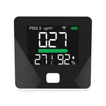 Tuya Wifi измеритель качества воздуха PM2.5 Тестер температуры и влажности Портативный светодиодный дисплей для домашнего офиса