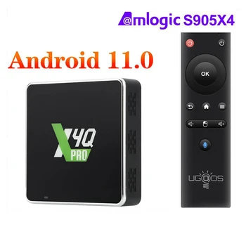 Ugoos X4Q Pro 4 ГБ 32 ГБ X4 Pro DDR4 Amlogic S905X4 Smart TV Box X4 X4Q Plus Android 11,0 1000M 4K Телеприставка X4 X4Q Cube