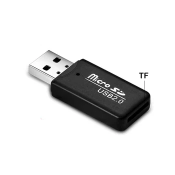 USB 2.0 Micro SD TF Card Reader Универсальный Считыватель карт флэш-памяти Мини Портативный Адаптер для компьютера Ноутбука Случайный
