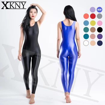 XCKNY/ новые сексуальные колготки, маслянистый глянцевый жилет, цельный купальник, блестящие спортивные штаны Siam Yoga Nine points, колготки, купальник большого размера