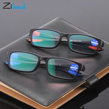 Zilead +1+1.5+2+2.5+3+3.5+4 Очки для чтения Мужские Женские Спортивные TR90 с Защитой от синих Лучей, Очки для Чтения, Черные, Красные Очки для пресбиопии