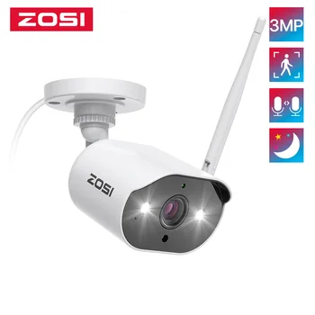 ZOSI ZG3023A Дополнительная камера 3MP WiFi Камера безопасности Наружная IP-сетевая камера для помещений Совместима только с ZOSI NVR Recroder