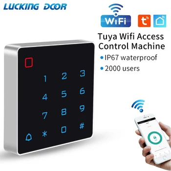 Автономный WIFI Tuya Smart Life App Клавиатура Контроля Доступа К Двери С Подсветкой EM Access Controller RFID Card Wiegand Reader 2000 Пользователей