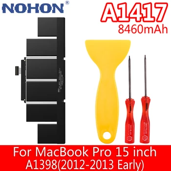 Аккумулятор для ноутбука NOHON A1417 Для Apple MacBook Pro 15 дюймов A1398 Середины 2012-начала 2013 Retina Сменные Аккумуляторы для ноутбуков 8460 мАч