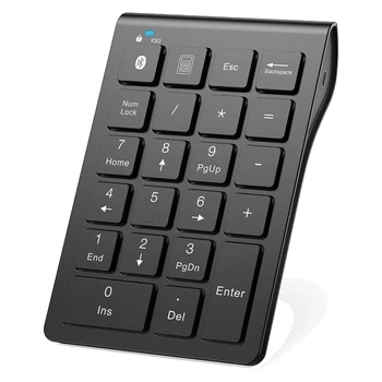 Беспроводная клавиатура Bluetooth Цифровая клавиатура с 22 клавишами, Портативная тонкая Цифровая панель для портативного компьютера, ПК, настольного компьютера, ноутбука