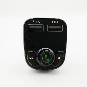 Беспроводной автомобильный комплект Громкой связи Bluetooth FM-передатчик ЖК-MP3-плеер USB-зарядное устройство