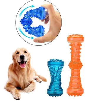 Большая Собачья кость, Резиновая игрушка для домашних животных, Прочная, устойчивая к укусам, игрушки для домашних животных, Чистящие зубы, аксессуары для жевания