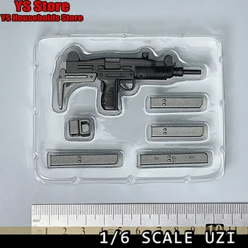 В наличии 1/6 Mini Uzi Israel Пистолет-пулемет Имитационная Модель Игрушки Нежный Изысканный Солдат Сцена Аксессуар для 12 