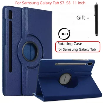 Вращающийся на 360 Градусов Чехол для Samsung Galaxy Tab S7 S8 11 S9 T870 X700 Чехол для планшета Galaxy Tab S5e A8 10,5x200 A7 Lite 8,7 S6 10, 4 Чехол