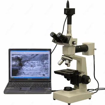Двухсветовой металлургический микроскоп-AmScope Поставляет двухсветовой металлургический микроскоп 40X-2500X + 8-мегапиксельная USB-камера