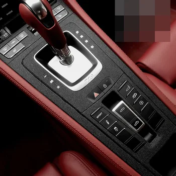 Для Porsche 718 Cayman 2016-2019 Внутренняя Центральная панель управления Дверная ручка Наклейки из углеродного волокна, аксессуары для стайлинга автомобилей