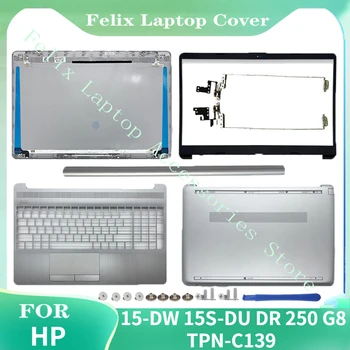 Для ноутбука HP 15-DW 15S-DU DR 250 G8 TPN-C139 ЖК-Дисплей Задняя крышка Передняя рамка Шарнир Упор для рук Нижний Корпус Серебристый L52012-001 L52007-001