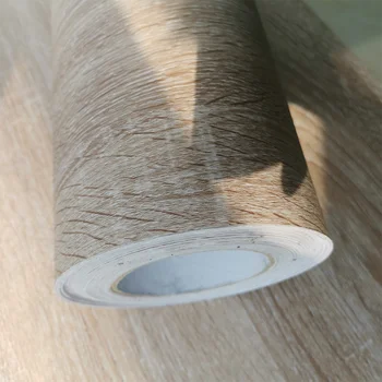 Желтая контактная бумага с имитацией древесины в рулоне, отклеивающаяся и приклеивающаяся, Самоклеящиеся водонепроницаемые обои из ПВХ для ремонта мебели