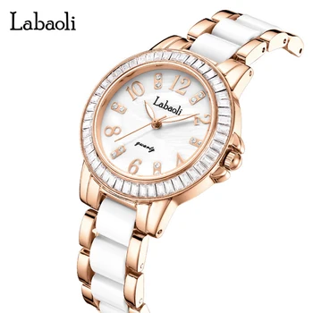 Женские автоматические наручные часы, роскошные модные керамические часы, женский элегантный браслет, водонепроницаемые механические часы для влюбленных