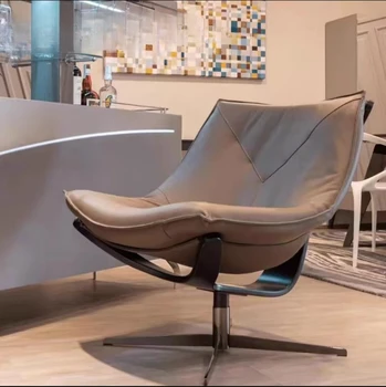 Изготовленный на заказ итальянский дизайнер современный легкий роскошный минималистичный вращающийся шезлонг Rochburg с дельфином, модель гостиничного номера, кресло для отдыха
