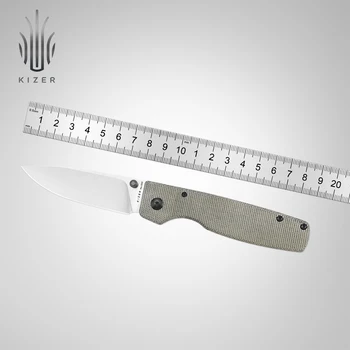 Карманный нож Kizer V4605C1 Original XL 2022 Новая Зеленая Ручка из Микарты с Лезвием 154 см, Складной Нож для Улицы