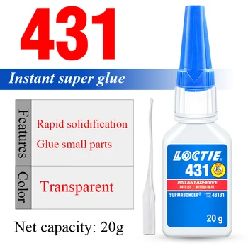 Клей средней вязкости Loctite 431 Super Instant Glue Быстросохнущий клей для металла, резины, пластмасс