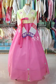 Корейское платье Ханбок Традиционная Оригинальная ручная вышивка Ханбок Свадебный Ханбок Аутентичная корейская Модная одежда Ханбок