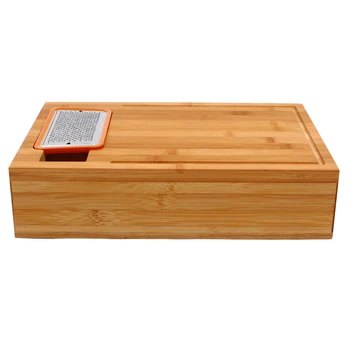 Многофункциональная разделочная доска с выдвижным ящиком для хранения - цвет бамбука 40*26*9.5+ Бамбуковая крышка