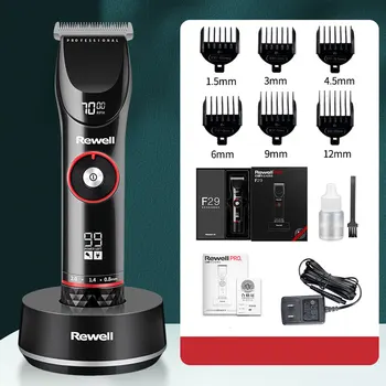 Мужская машинка для стрижки волос электрический триммер беспроводной зарядки профессионального 2,5 ч зарядка в течение 10 часов срок службы батареи LCD двойной экран дисплея 