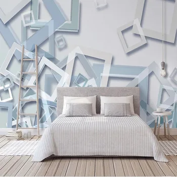 На заказ любой размер 3D Современная геометрическая простота ТВ фон Обои для стен спальни Papel De Parede Домашний декор Tapety