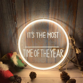 На Заказ, Это самое замечательное время года, светодиодная неоновая вывеска, Рождество, Хэллоуин, Новогоднее украшение, Праздничный декор комнаты