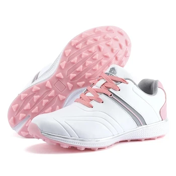 Новая женская обувь для гольфа, водонепроницаемые легкие женские прогулочные кроссовки для гольфа, розовые, синие, удобные кроссовки для гольфа для женщин