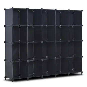 Органайзер для хранения на 20 кубов с Дверцами, Переносной шкаф, Кубики для хранения, Шкаф-гардероб, Модульный шкаф 