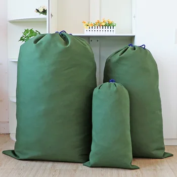 Очень большие сумки для белья, сумки для хранения, сверхпрочная прочная черно-зеленая холщовая сумка с застежкой на шнурок для путешествий в колледж, переезда домой.