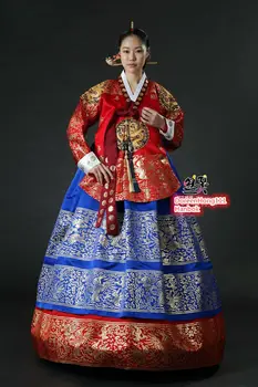 Платье Ханбок Традиционный корейский Церемониальный костюм ДАНГУЙ Корейский Королевский костюм