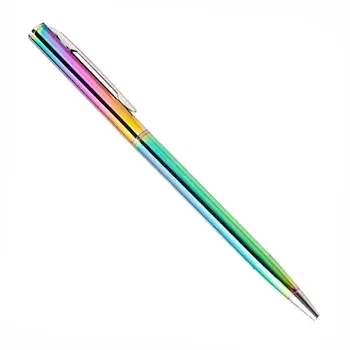 Разноцветные Канцелярские принадлежности из нержавеющей стали, вращающийся стержень, рекламные ручки, студенческие канцелярские принадлежности, шариковая ручка