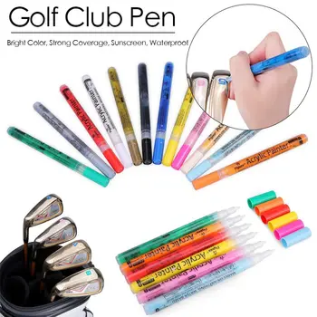 Разноцветные солнцезащитные аксессуары для гольфа, покрывающие Мощную чернильную ручку, ручка для клюшки для гольфа, Акриловая ручка для рисования, меняющая цвет.