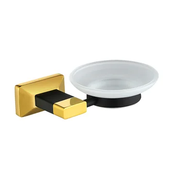 Роскошный золотой и черный латунный медный держатель для мыльницы для унитаза в ванной комнате, аксессуары для ванной комнаты