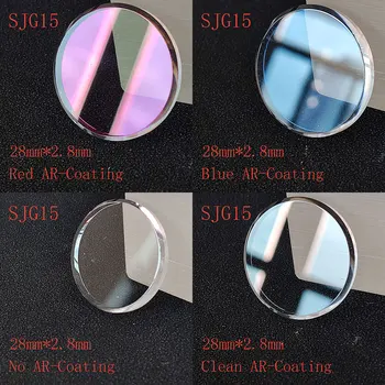 Сапфировое стекло 28 мм * 2,8 мм плоское, синее/красное/прозрачное, с AR-покрытием, сменные детали для часов SKX013 SKX015