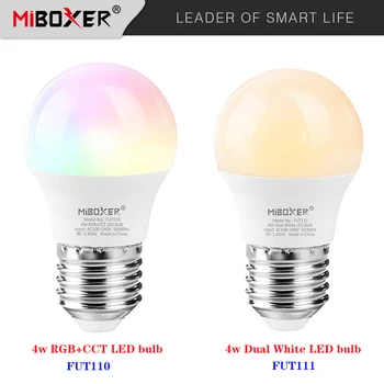 Светодиодная лампа Miboxer 4w RGB + CCCT AC100-240 550LM E27/4W, двойная белая светодиодная лампа