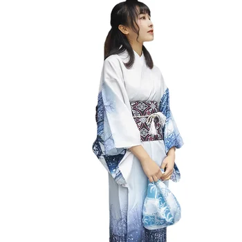 Традиционное Японское Кимоно, Женский Длинный Халат, Халат Юката, Японская Уличная Одежда, Фотография, Косплей