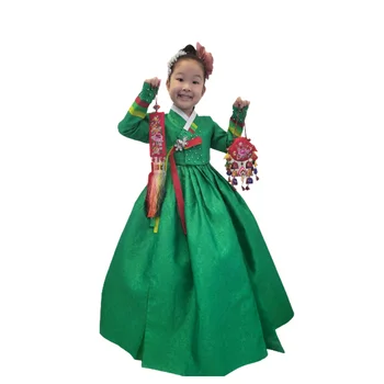 Ханбок для девочек, Импортированный из Южной Кореи, Индивидуальный Детский Корейский костюм, Платье для выступлений на сцене для девочек