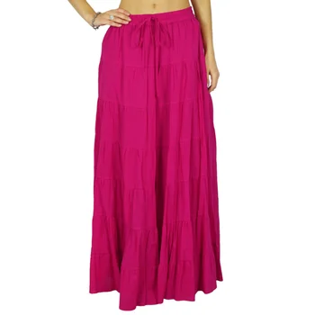 Этническая нижняя юбка, Длинная юбка Макси, Пляжная одежда, хлопковая летняя одежда, одежда
