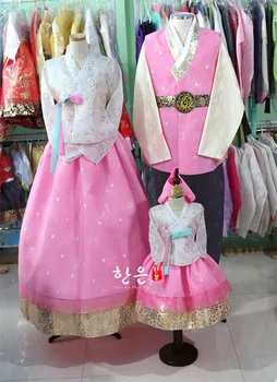 Южная Корея Импортировала высококачественную ткань / Новейший семейный костюм / Корейский национальный костюм